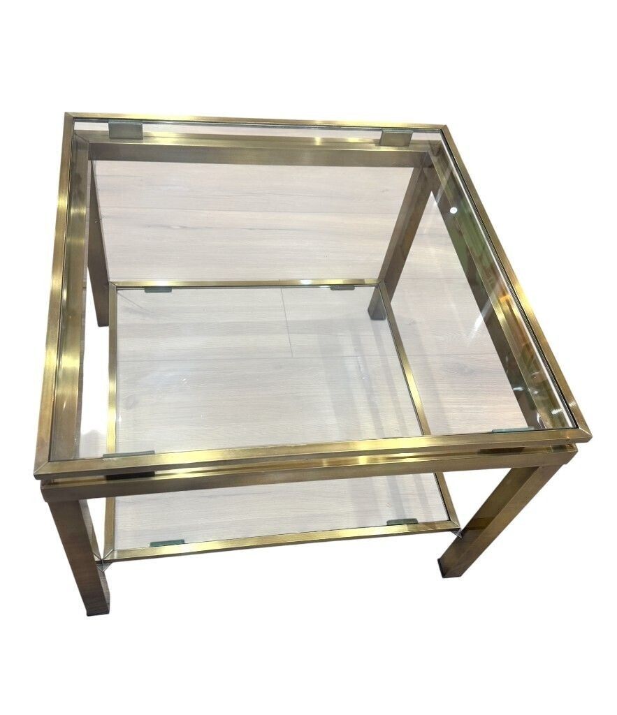 photo buy A Pair Of 1970s French Gilt Metal Guy Lefevre Style Side Tables