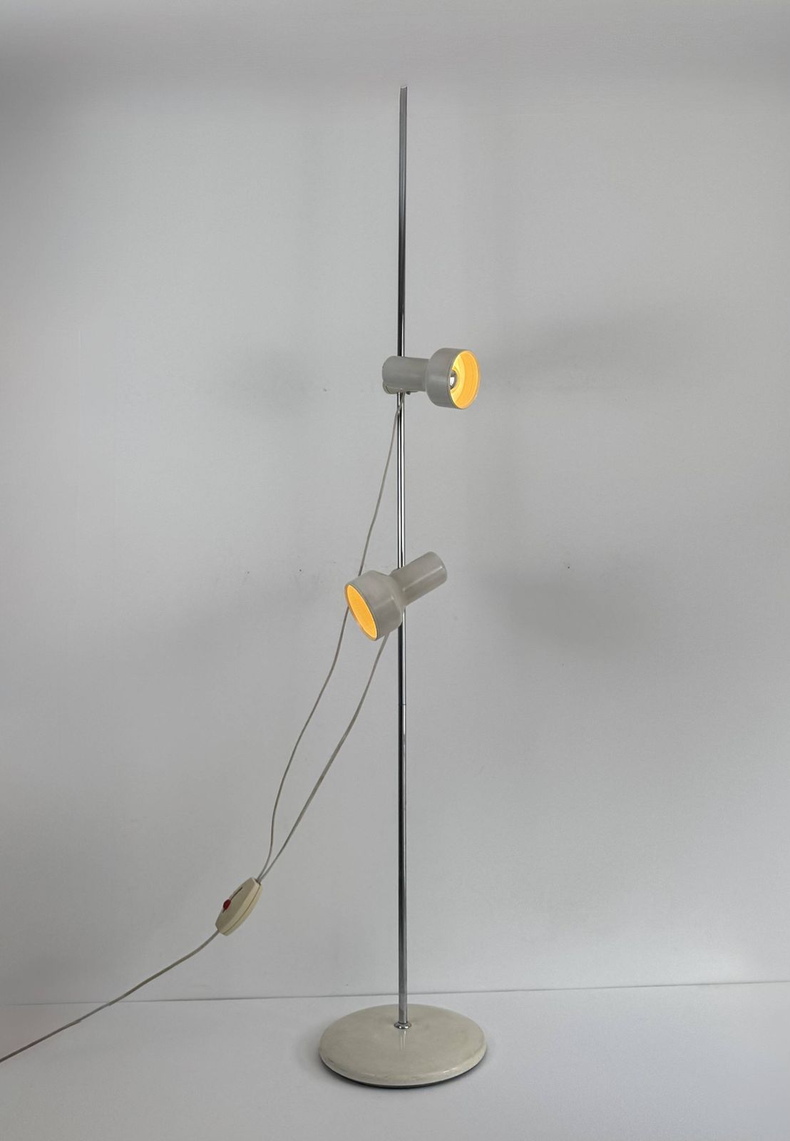 photo buy Vintage Adjustable Floor Lamp Chrome And Beige Pressed Abs, France 1970