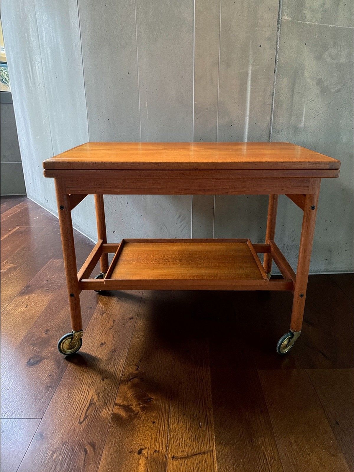 photo for sale Kurt østervig Model 112 Extendable Bar Cart, Danish Teak & Formica, Jason Mobler