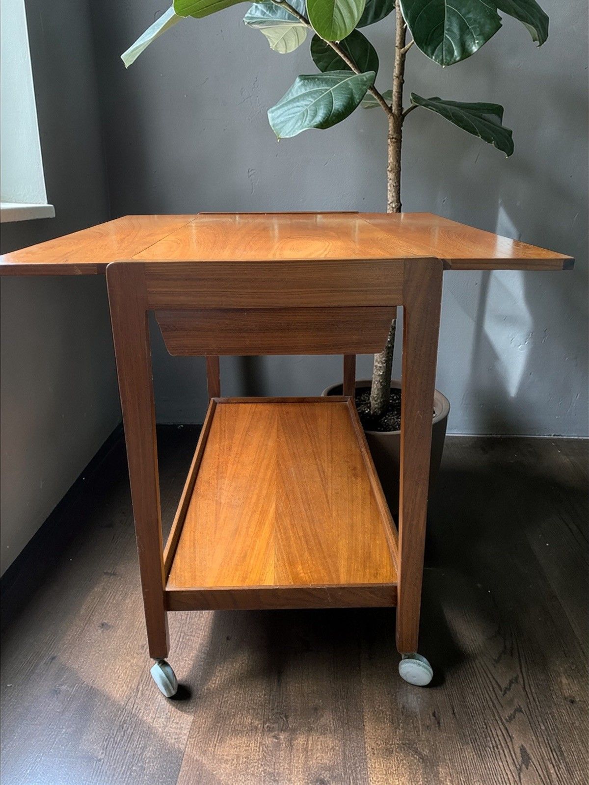Remploy Mcm Extending Bar Cart – Original Kenrick Mini Meteor Castors photo Furniture