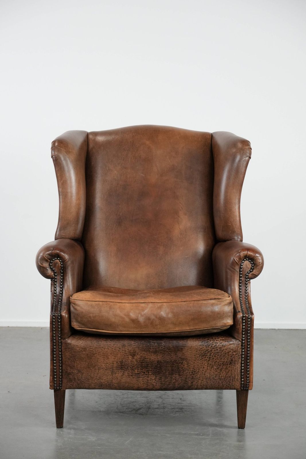 Warm, Cozy And Comfortable Vintage Sheepskin Armchair With Character photo furniture