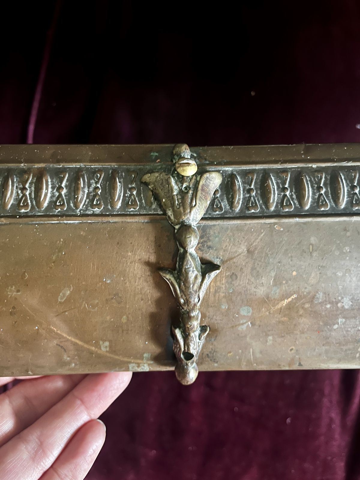 Arts & Crafts Copper & Brass Fireplace Fender – Edwardian C.1900 photo vinterior
