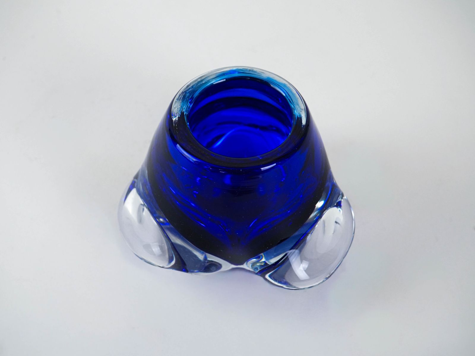 Cobalt Glass Candlestick, Italian Design, 1960s, Made In Italy photo 279.0