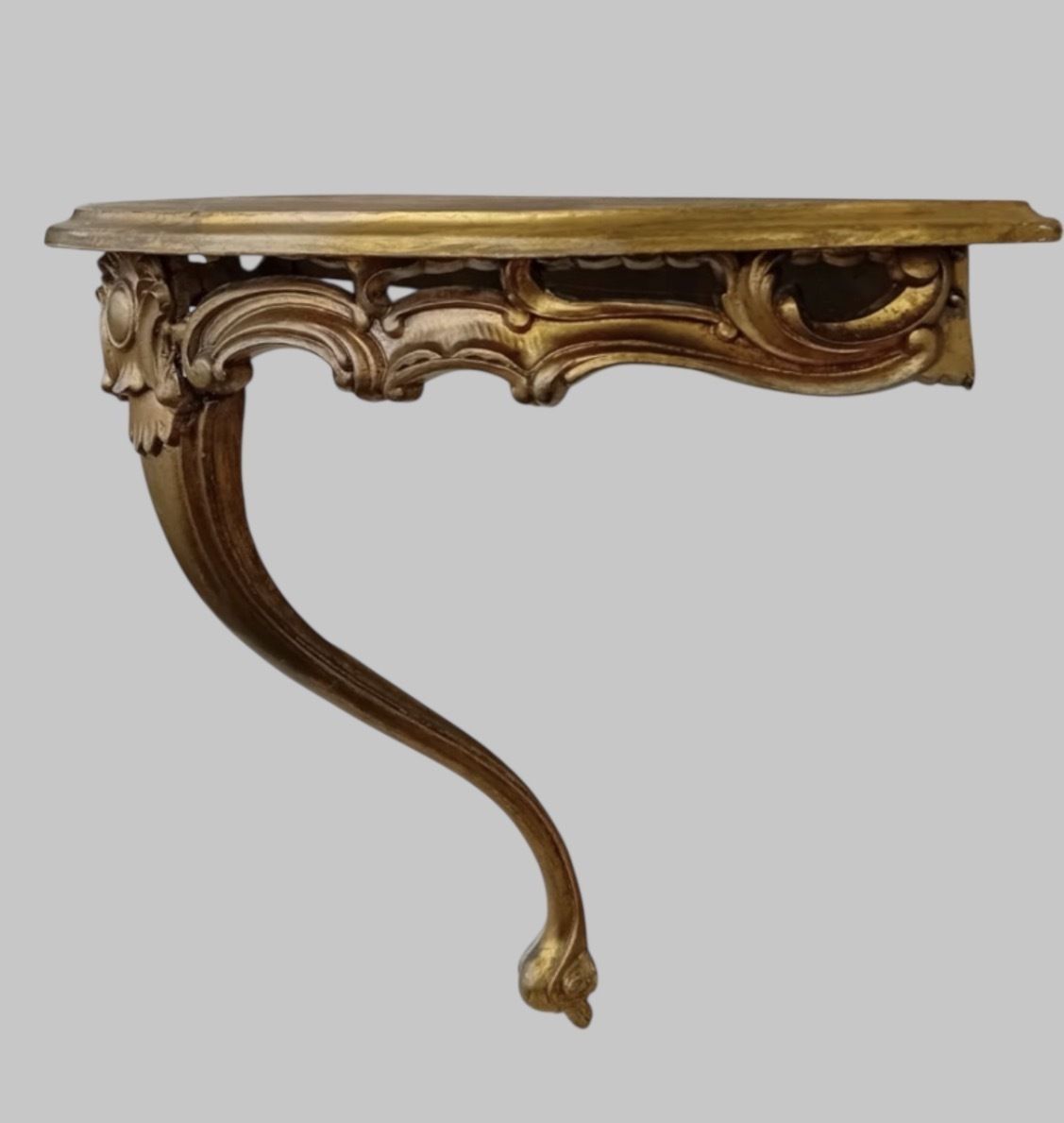20th Century Gilt Polymer Console Table In The Louis XV Style photo Furniture