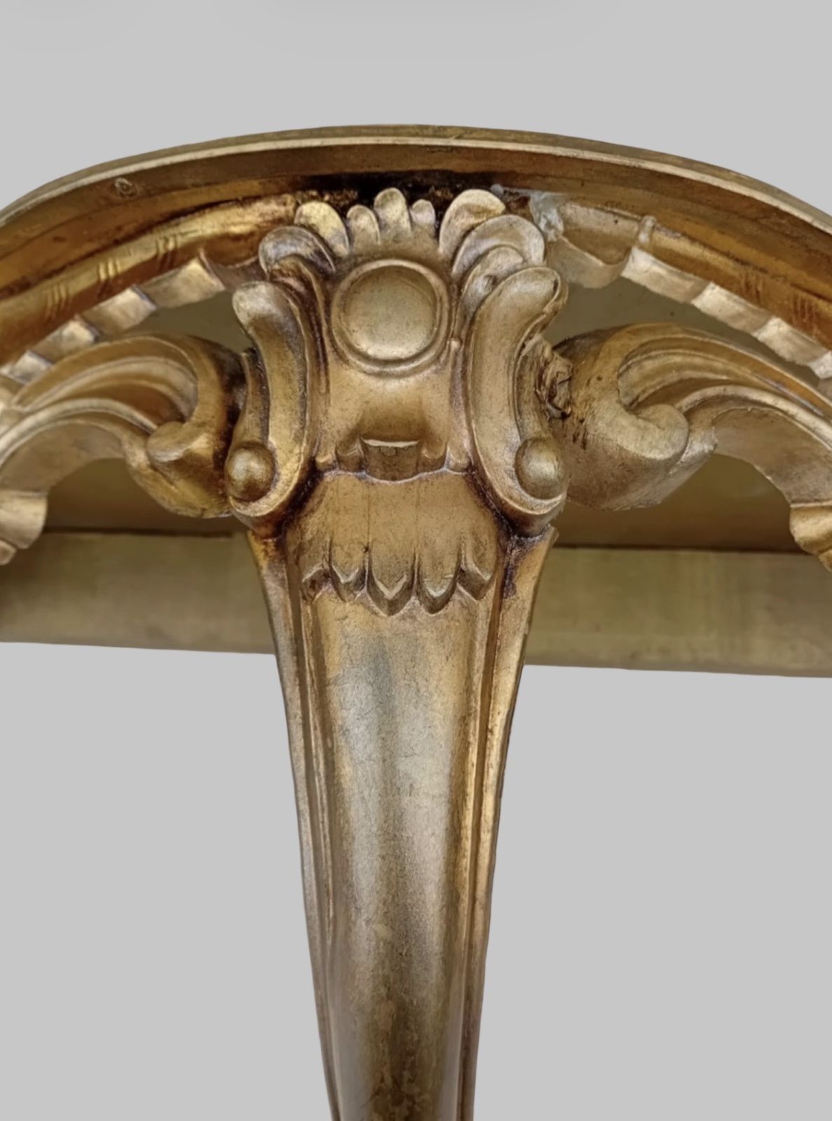 20th Century Gilt Polymer Console Table In The Louis XV Style photo vinterior