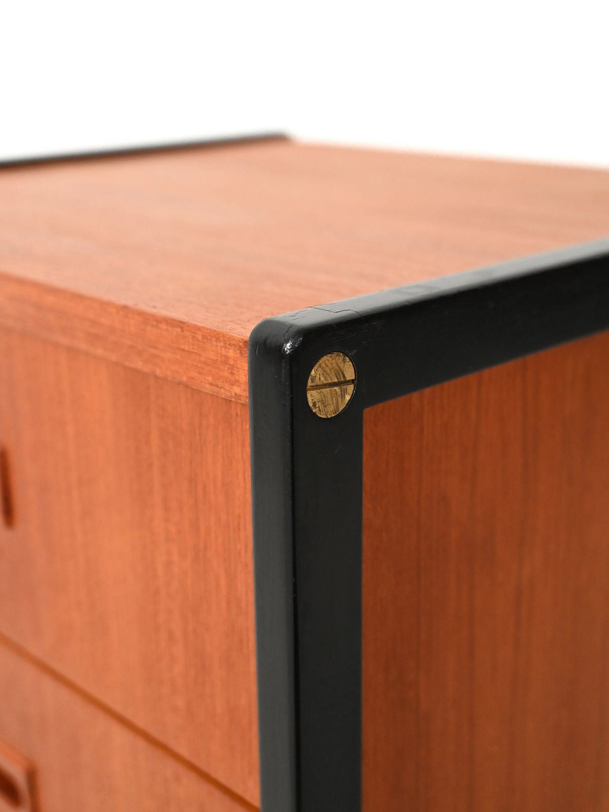 Small Scandinavian Chest Of Drawers With Black Profiles By Bodafors photo vinterior