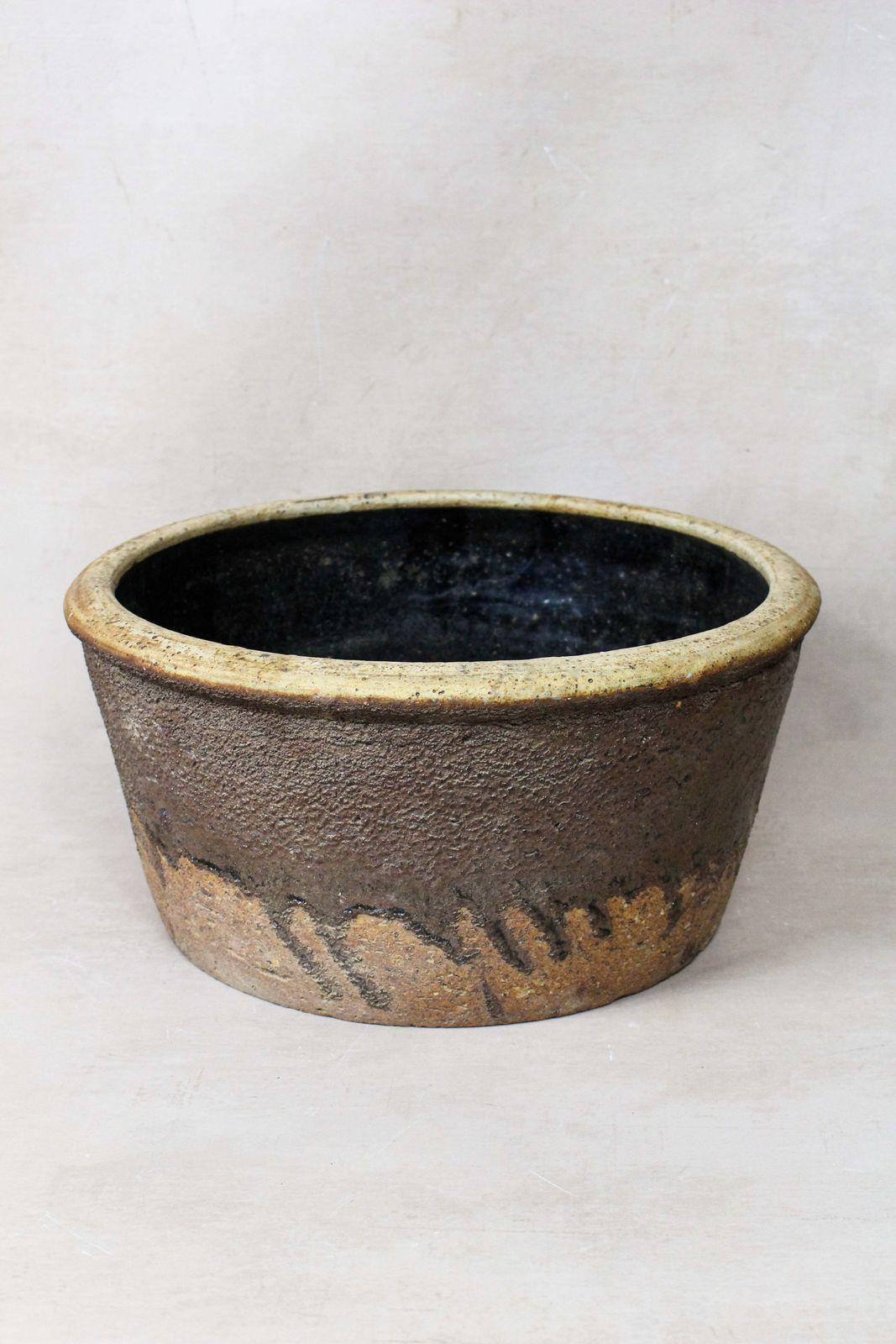 Wabi Sabi Antique Dark Glazed Terracotta Bowl Small  188.1 photo furniture