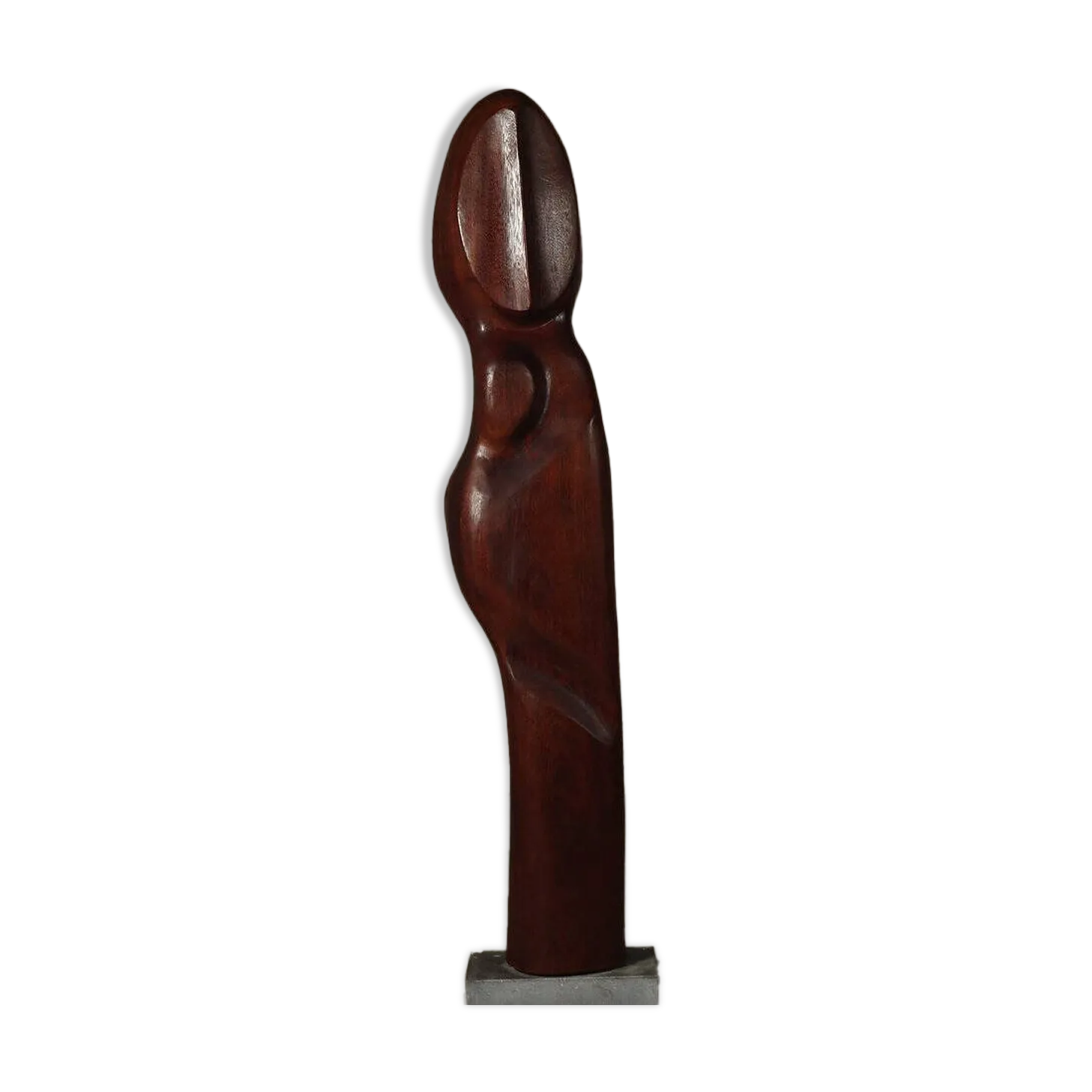 Monumental Wooden Sculpture Of Afzelia By Begga D'haese, Belgium, Circa 1985