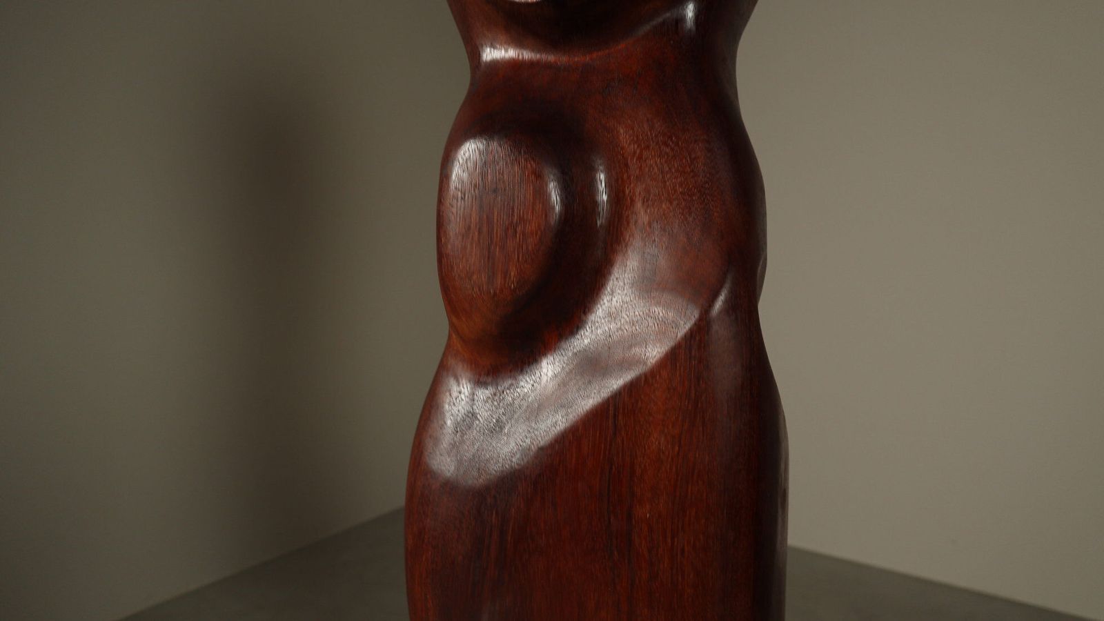 Monumental Wooden Sculpture Of Afzelia By Begga D'haese, Belgium, Circa 1985 photo buy