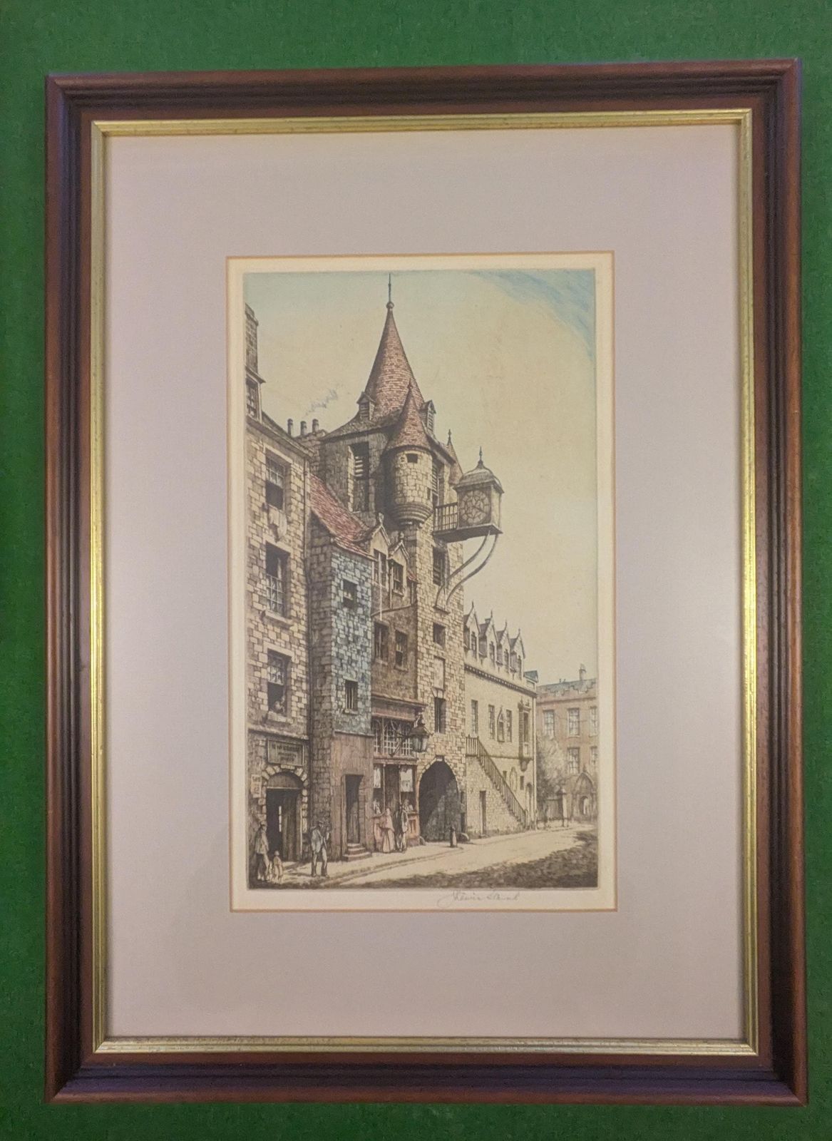 Pair Of Signed Artist’s Proof Colour Etchings By John Lewis Stant (1905 1965) Edinburgh Scenes photo vinterior