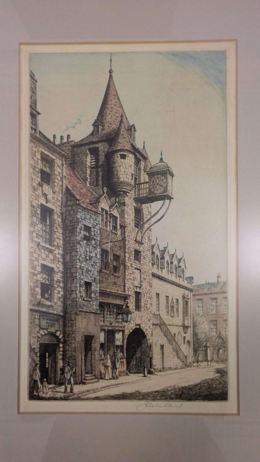 Pair Of Signed Artist’s Proof Colour Etchings By John Lewis Stant (1905 1965) Edinburgh Scenes photo buy