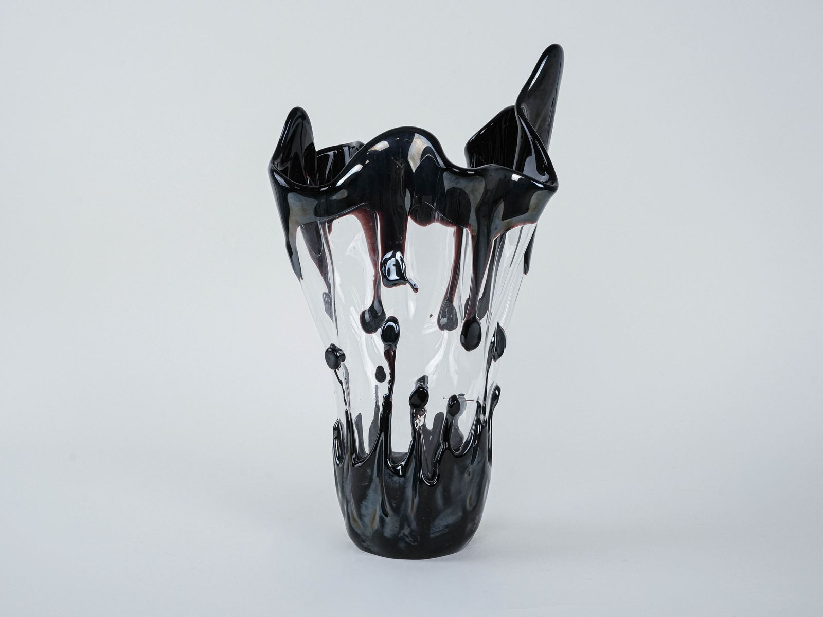 Murano Glass Vase, Italian Design, 1960s, Manufactured In Italy photo for sale