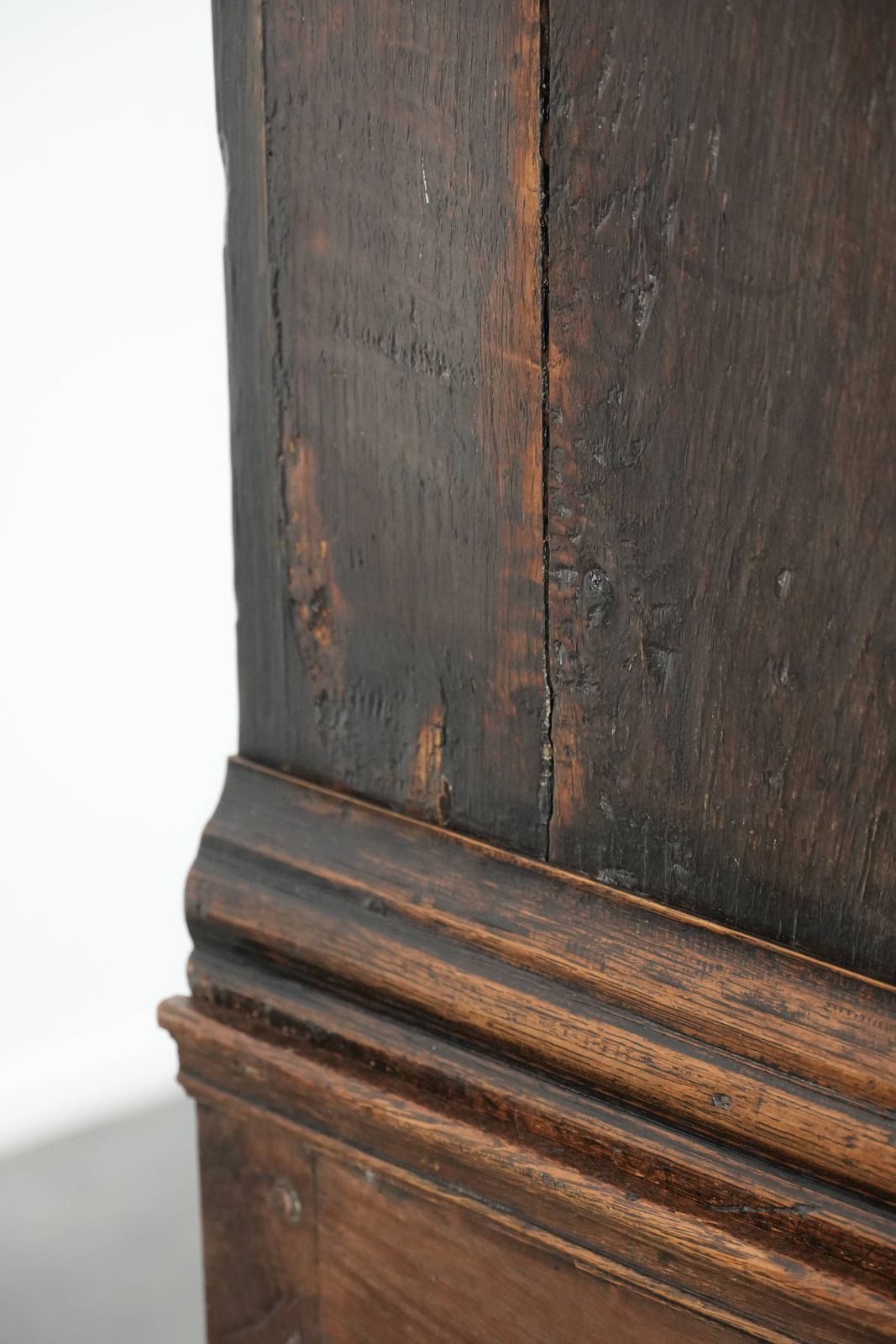photo buy Unique Antique English Cabinet / Cabinet On Stand Of Oak From The 17th Century With Beautiful Original Details