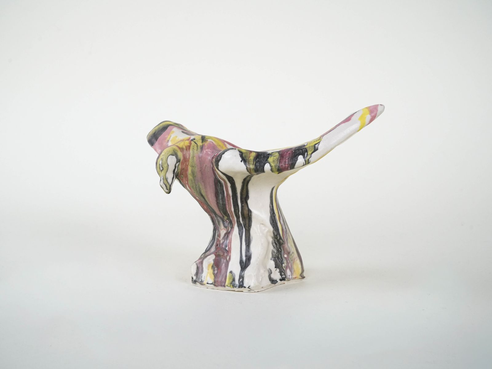 Ceramic Bird Sculpture, Italian Design, 1970s, Manufacturer: F. Ferroni photo for sale