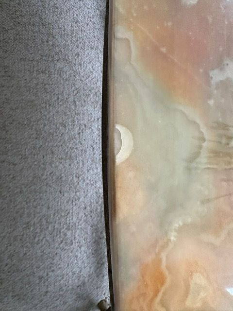Vintage Coffee Table French Onyx Brass Ornate (Marble) photo 239.0