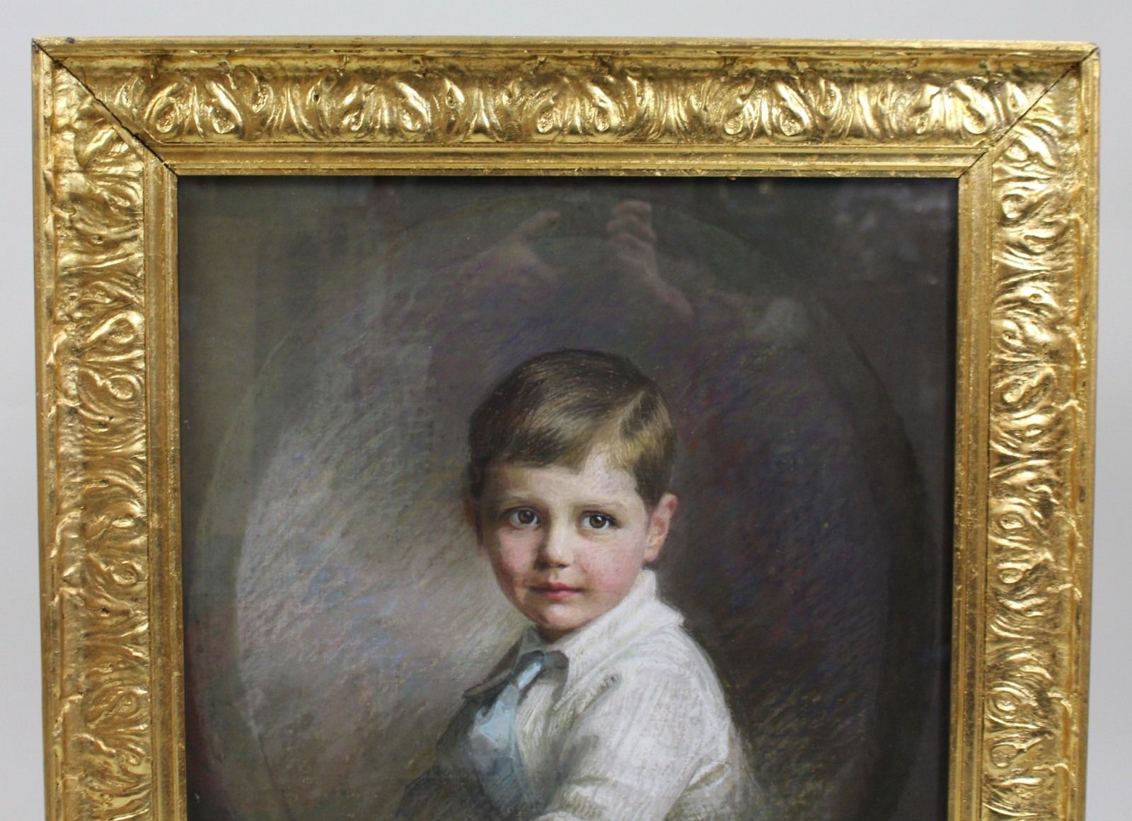 Pair Of Early 20th Century Pastel Portraits By Emily Eyres photo for sale