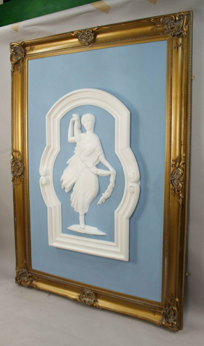 Very Large Plaster Panels Set In Gilt Frames, 1920s, Set Of 4 photo for sale