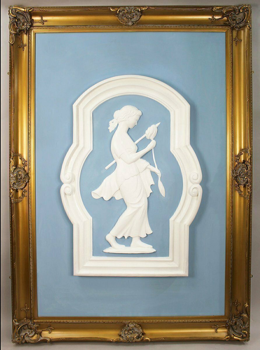 photo vintage Very Large Plaster Panels Set In Gilt Frames, 1920s, Set Of 4