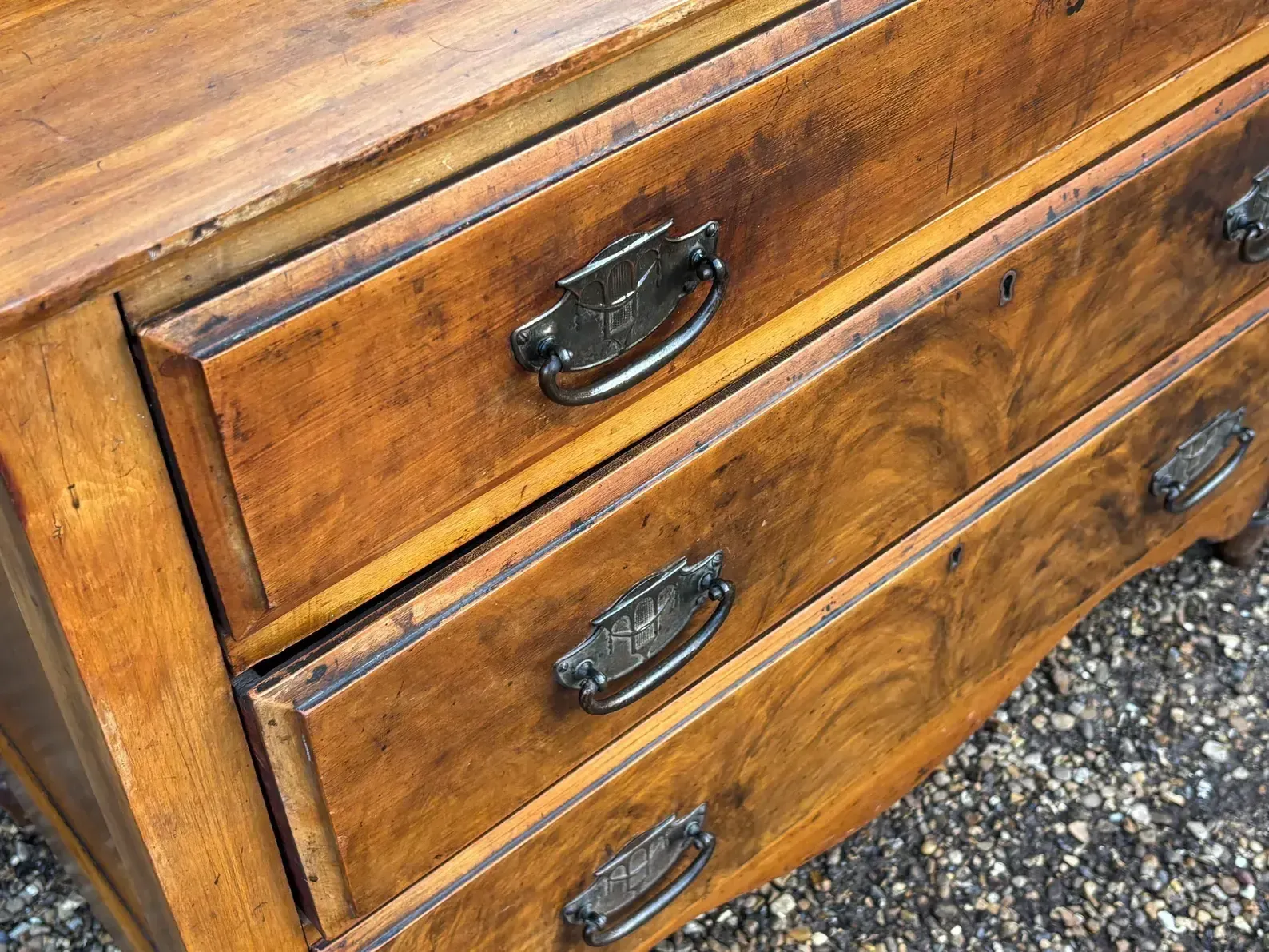 Vintage Edwardian Oak Dressing Chest C.1910s photo vintage