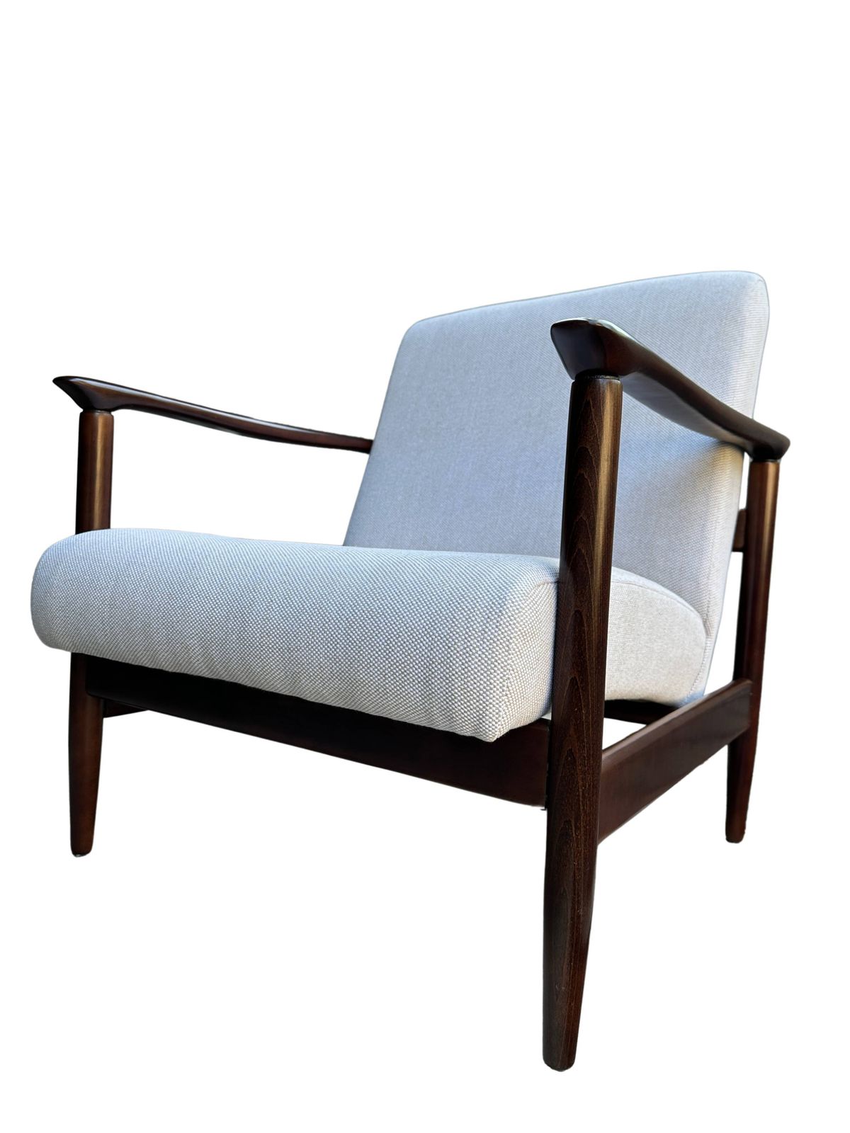 Mid Century Beige Linen Armchairs, By Edmund Homa, 1960s, Set Of Two photo 1400.0