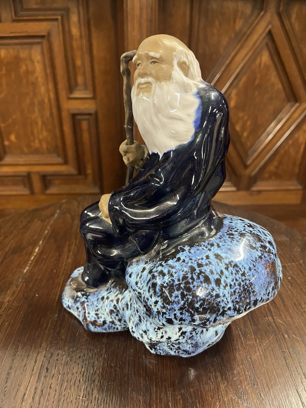 Shiwan Mudman Shepherd Resting Sculpture photo furniture
