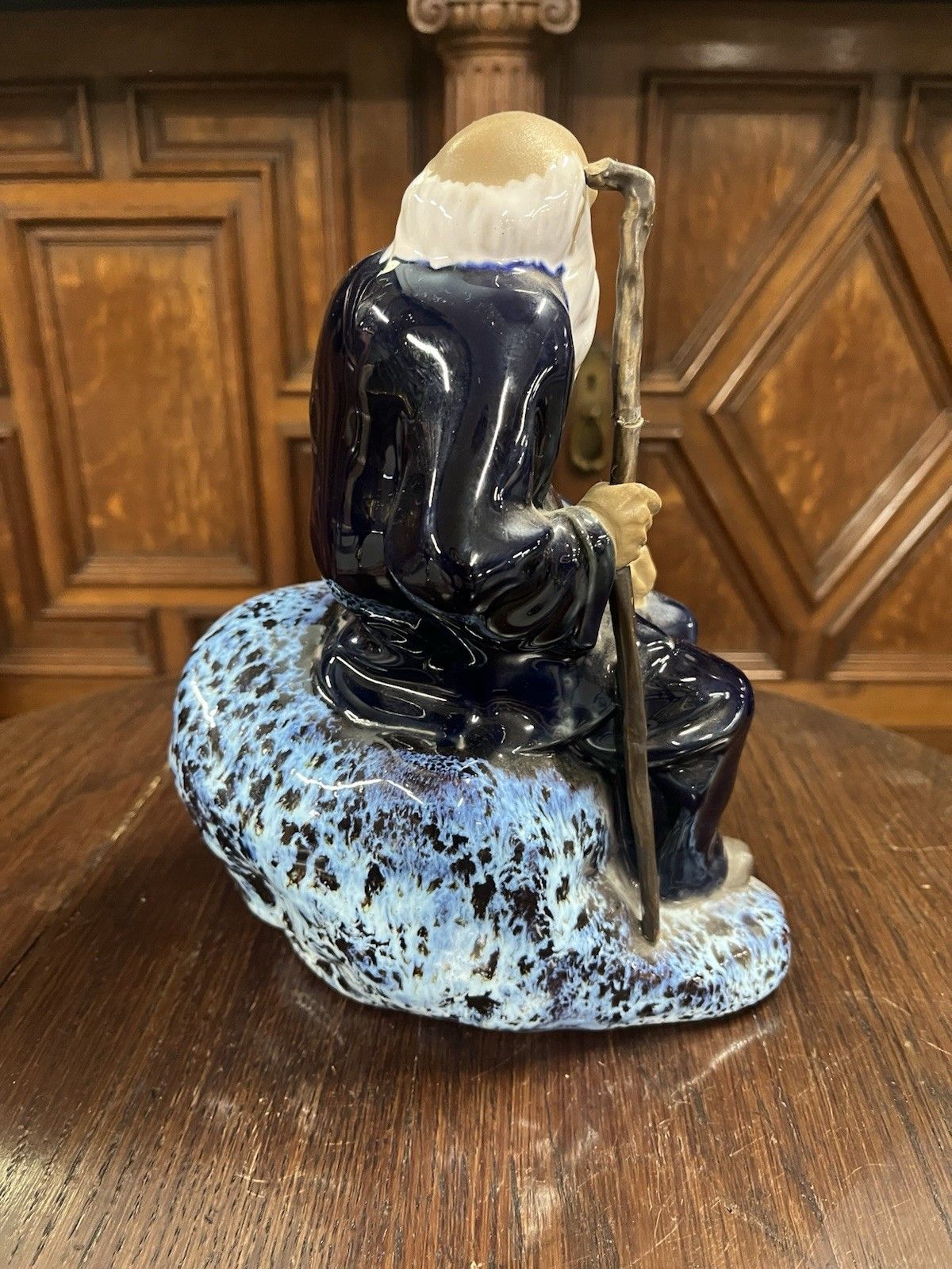 Shiwan Mudman Shepherd Resting Sculpture photo Art