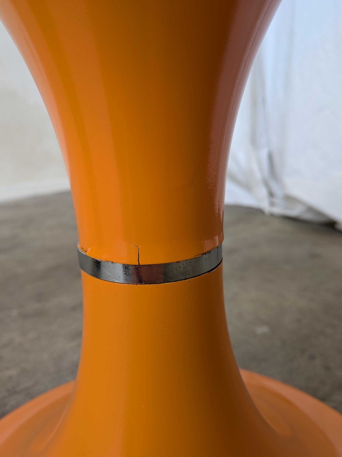 Orange Vintage Mushroom Stool “Jurček” By Meblo, 1960s – Space Age Retro photo Furniture
