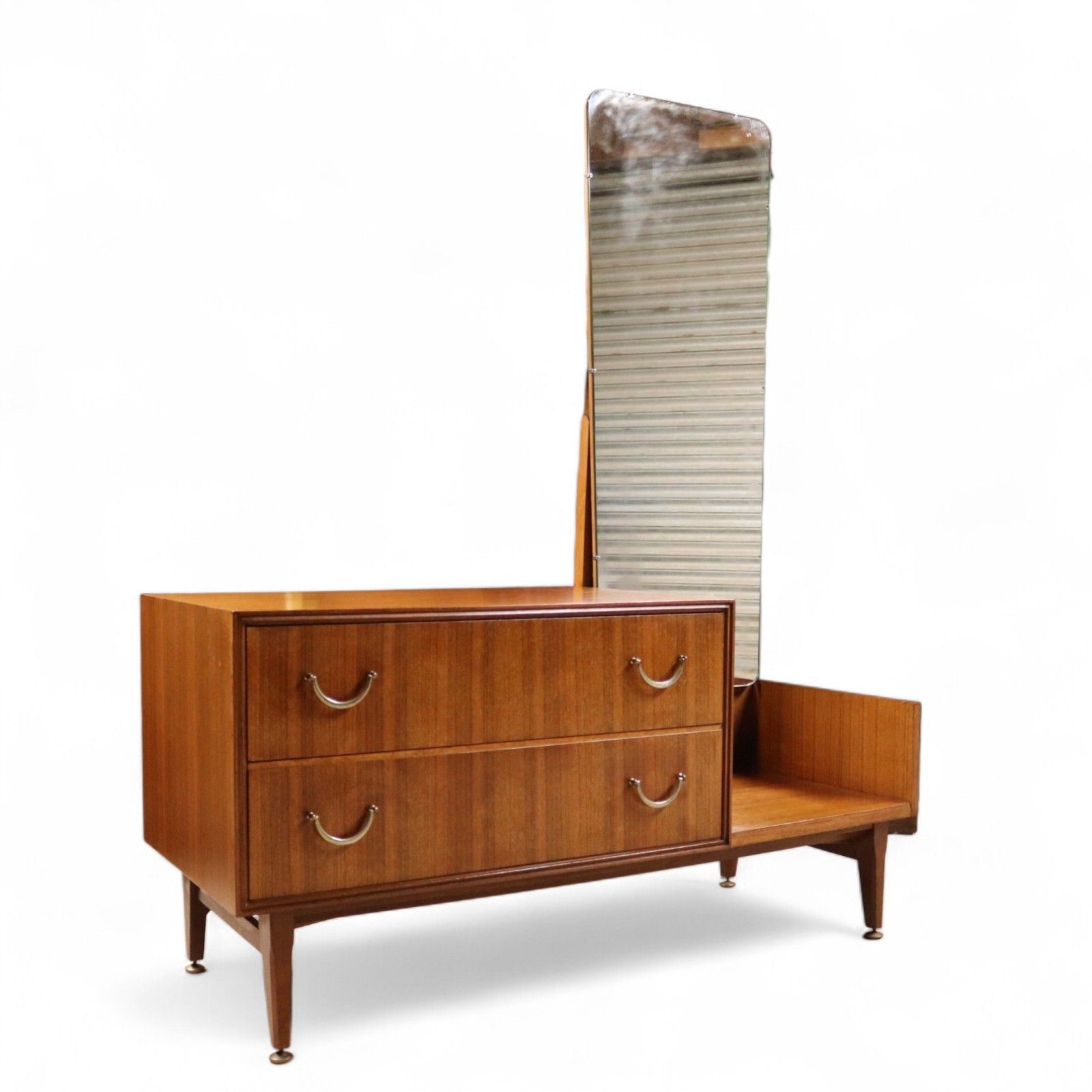 Mid Century Meredew Teak Dressing Chest / Two Drawer Dressing Table 1960s photo 195.0