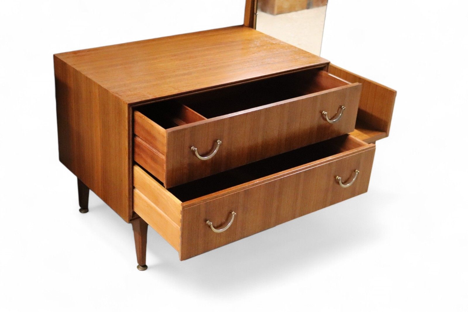 Furniture Mid Century Meredew Teak Dressing Chest / Two Drawer Dressing Table 1960s photo