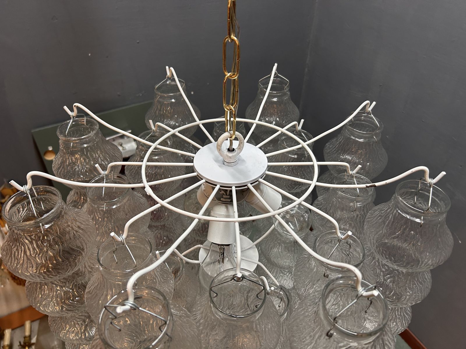 Murano Glass Bubble Chandeliers, Italy, 1980s – Set Of 2 photo 2800.0