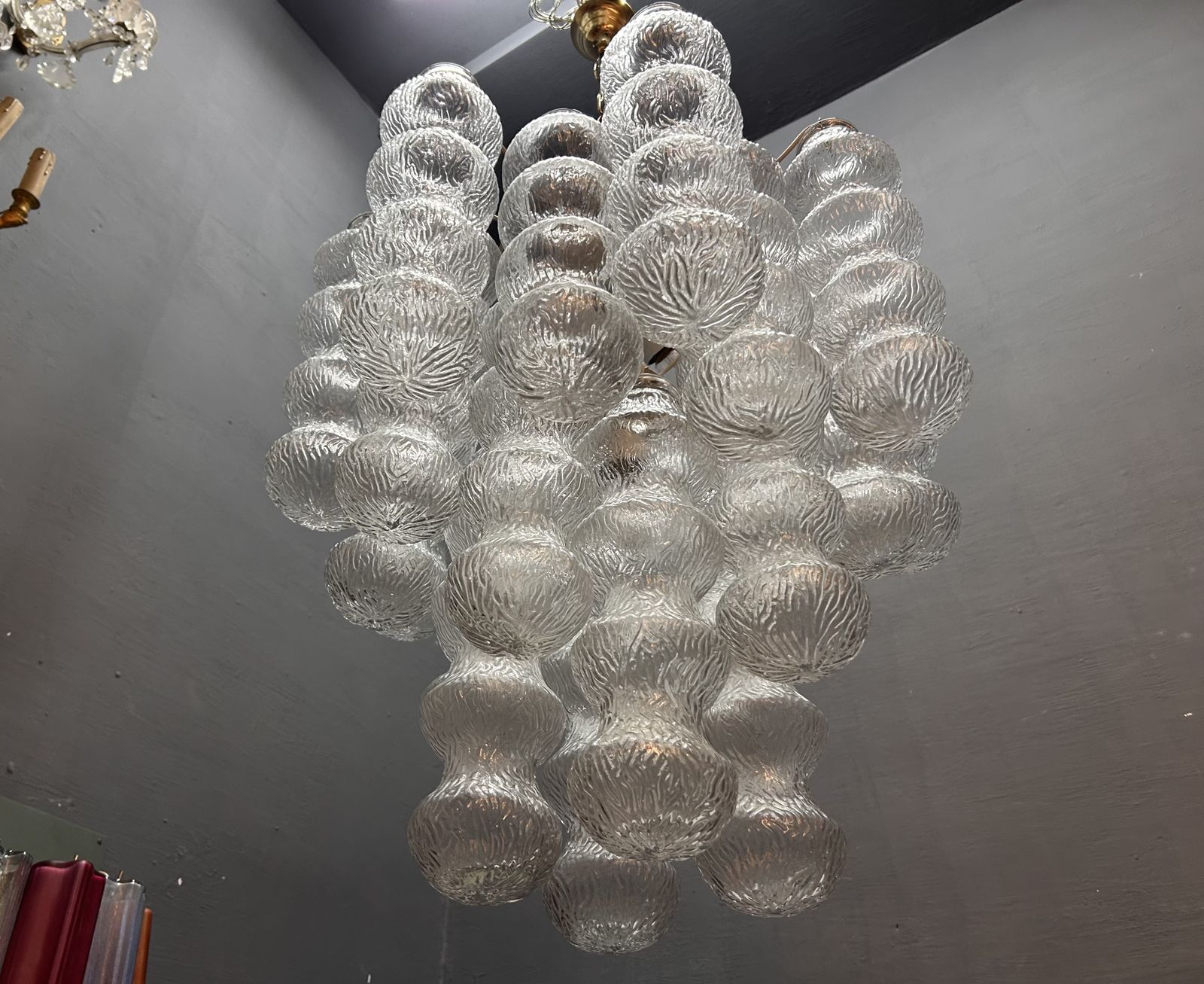 Murano Glass Bubble Chandeliers, Italy, 1980s – Set Of 2 photo vinterior
