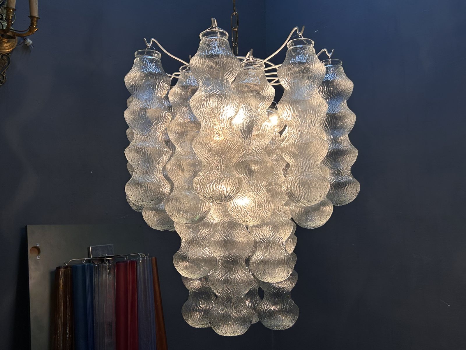 photo furniture Murano Glass Bubble Chandeliers, Italy, 1980s – Set Of 2