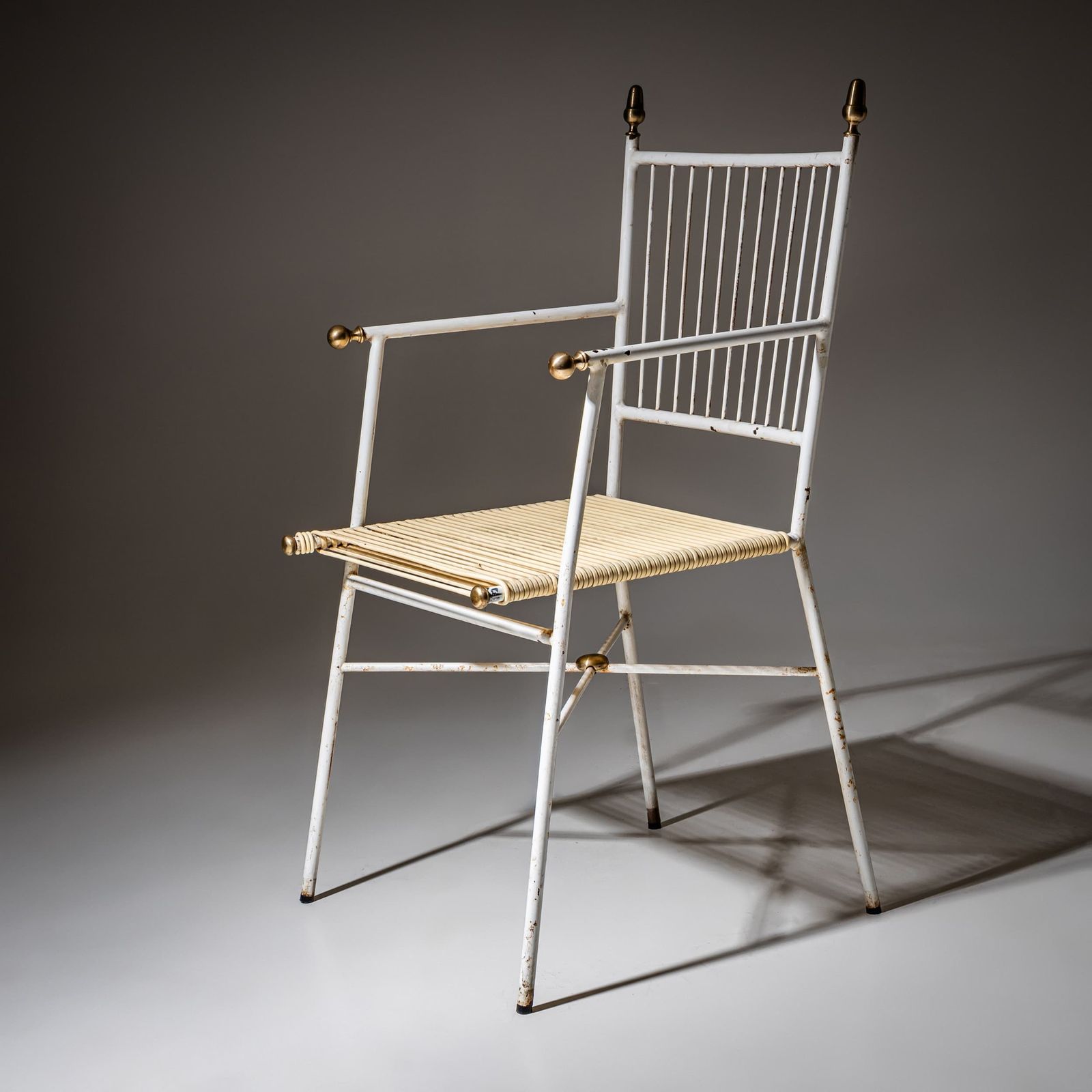 White Lacquered Armchair, Italy, Mid 20th Century photo Furniture