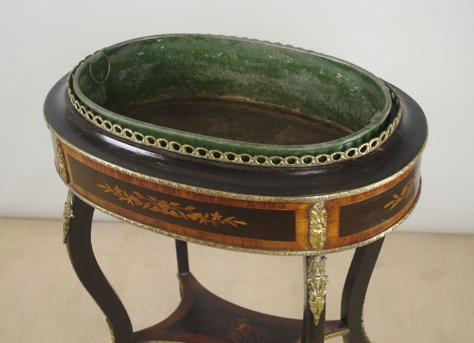 19th Century French Ebonised Jardiniere Table With Gilt Metal Mounts photo buy