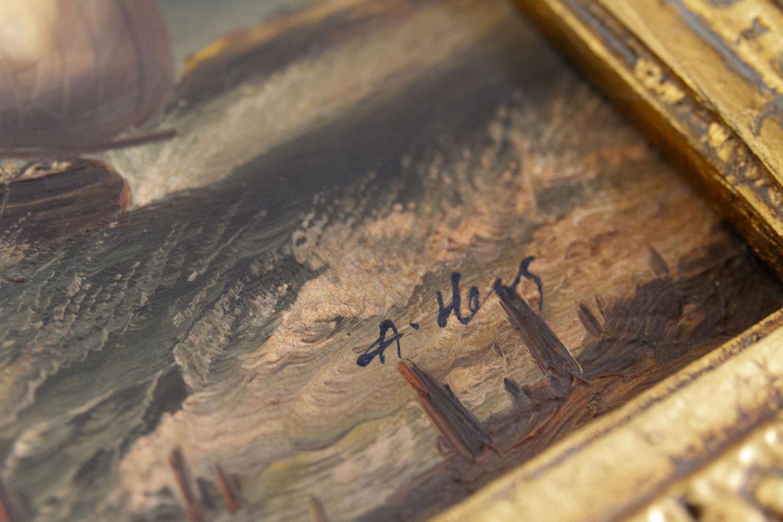 Marine Oil Paintings Of Sail Boats In Gilded Frame, 20th Century. Set Of 2. photo vinterior