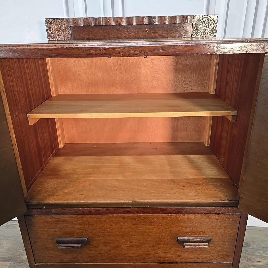 photo vinterior Vintage Tallboy Cabinet E Gomme G Plan Cupboard Drawers Gentleman's Wardrobe