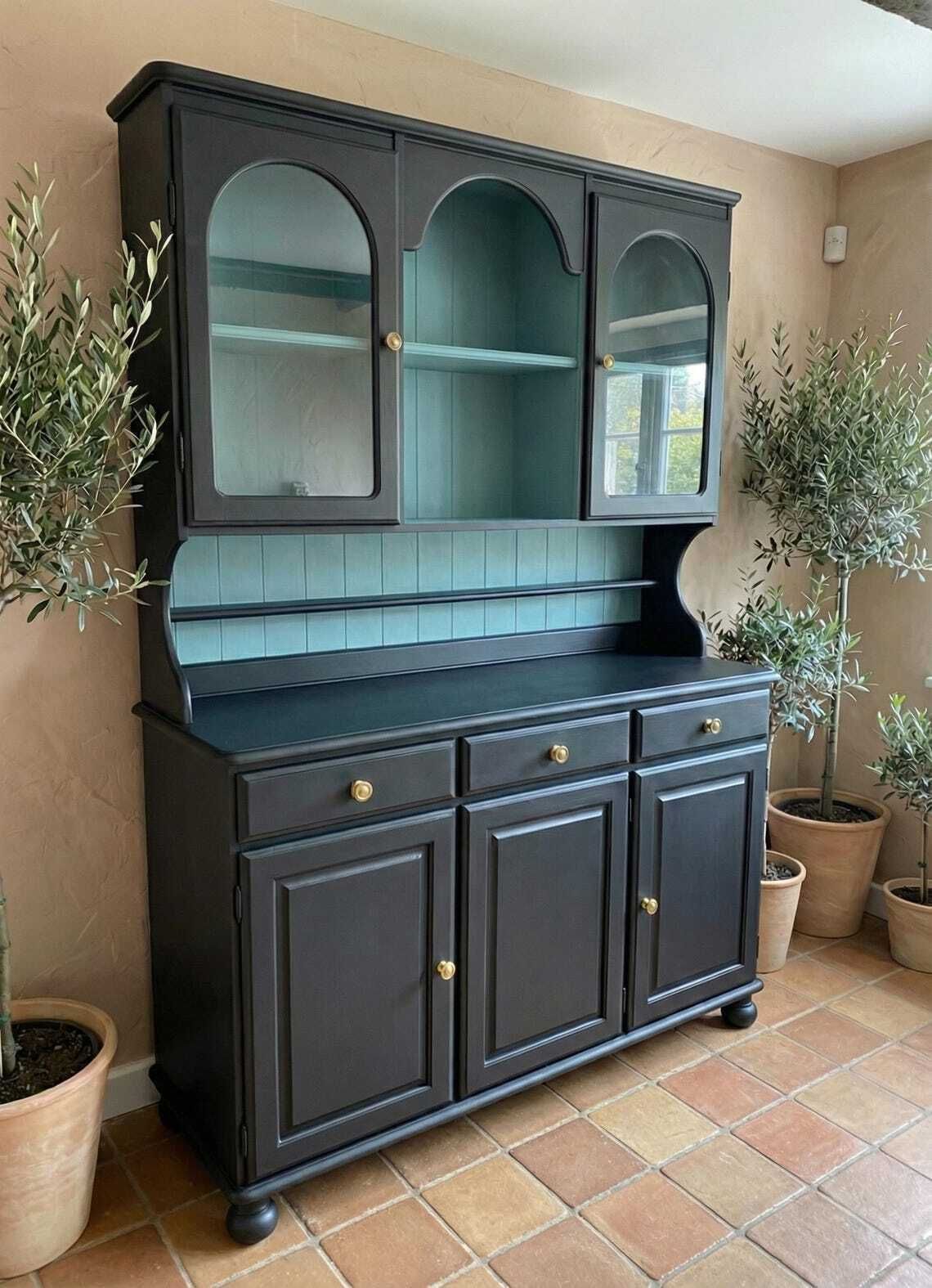 Antique Black Welsh Dresser, 1920s photo Furniture