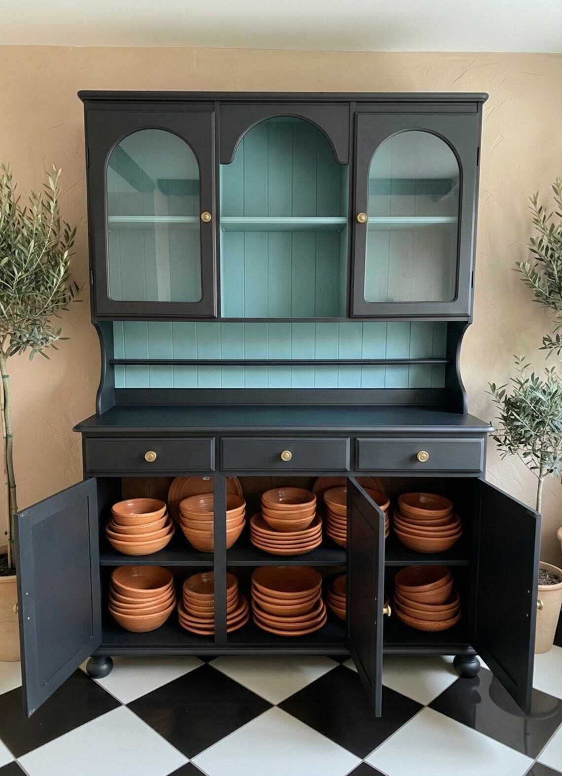 Antique Black Welsh Dresser, 1920s photo 1150.0
