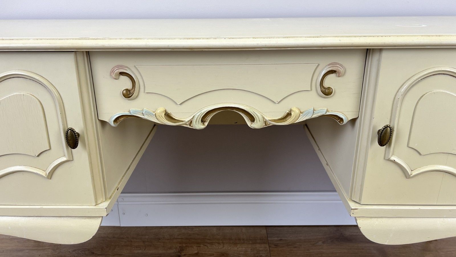 Sideboard Vintage French Shabby Chic Louis Style Carved Storage Cabinet Lot 4835 photo Furniture