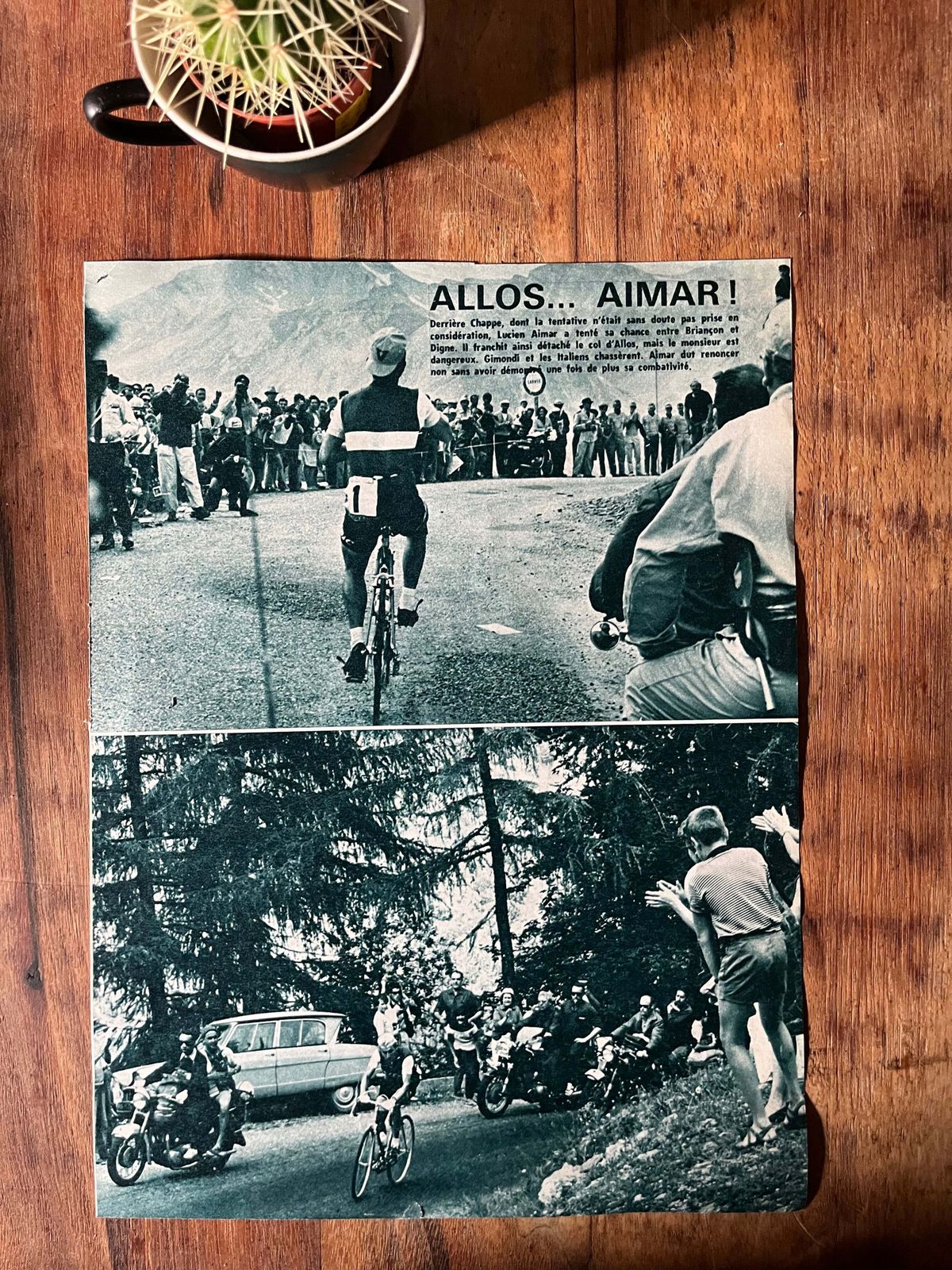 Vintage Cycling Print Lucien Aimar photo furniture