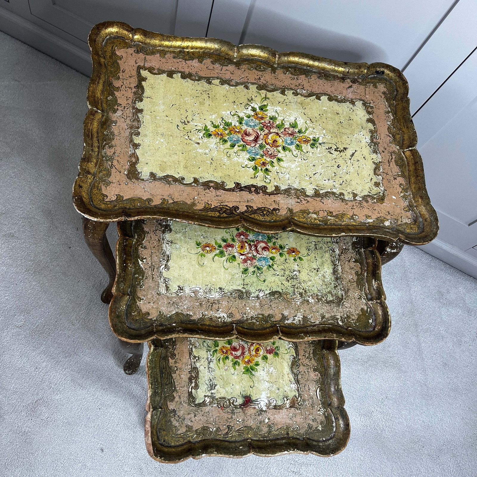 Vintage Nest Of Florentine Tables photo vinterior