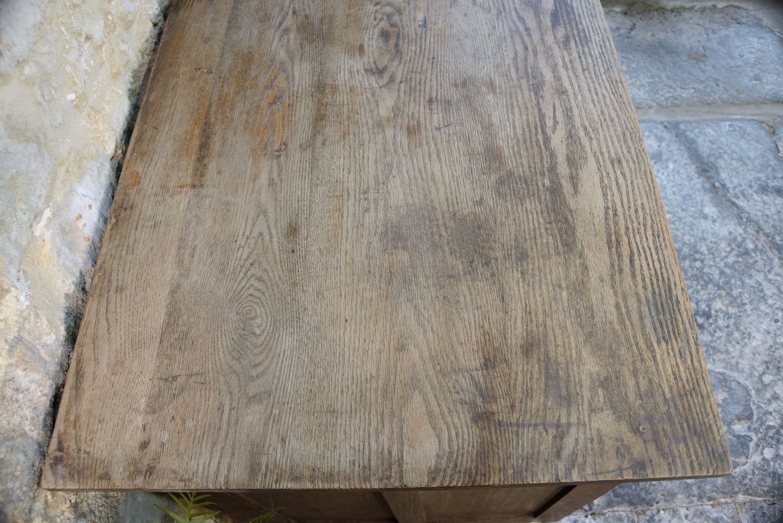 Furniture Antique Oak Kneehole Desk   Single Pedestal   1920s 1930s photo