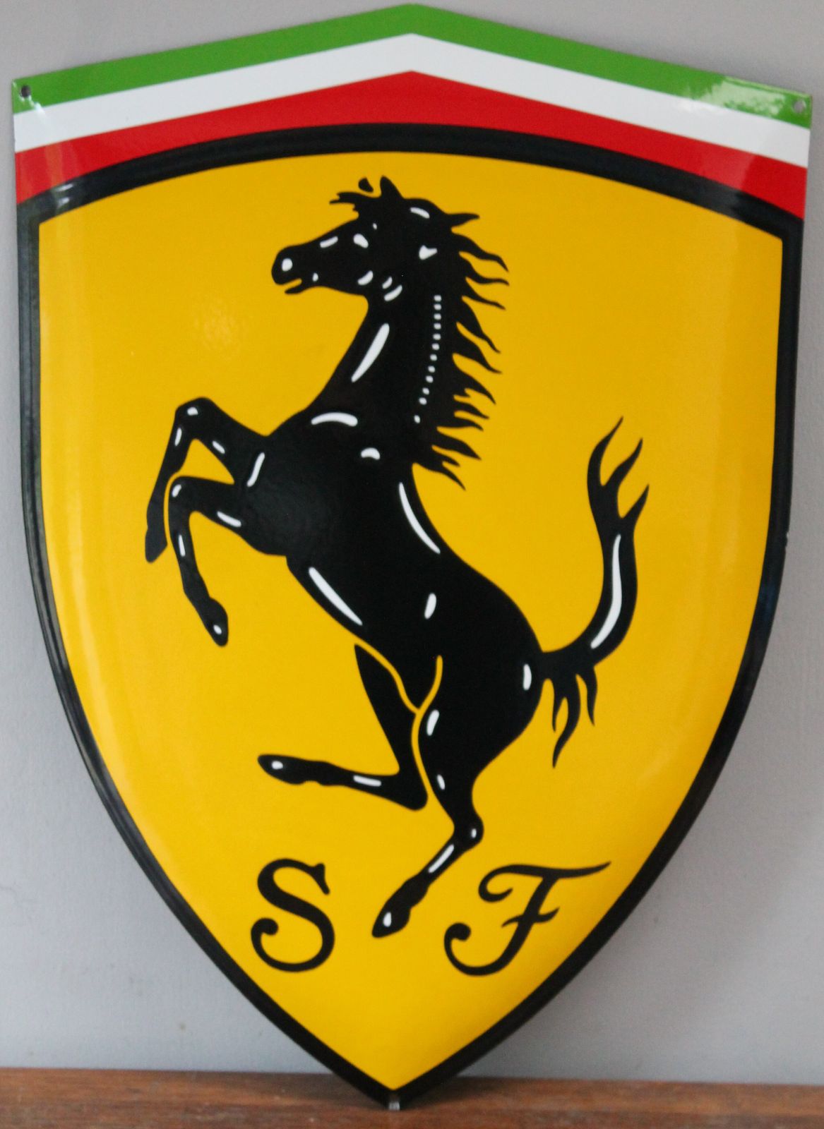 Large Ferrari Dealership Plaque Garage Showroom Auto Sign Cavallino Rampante Scuderia F1 Miglia 1000 Hublot Big Bang Art photo vintage
