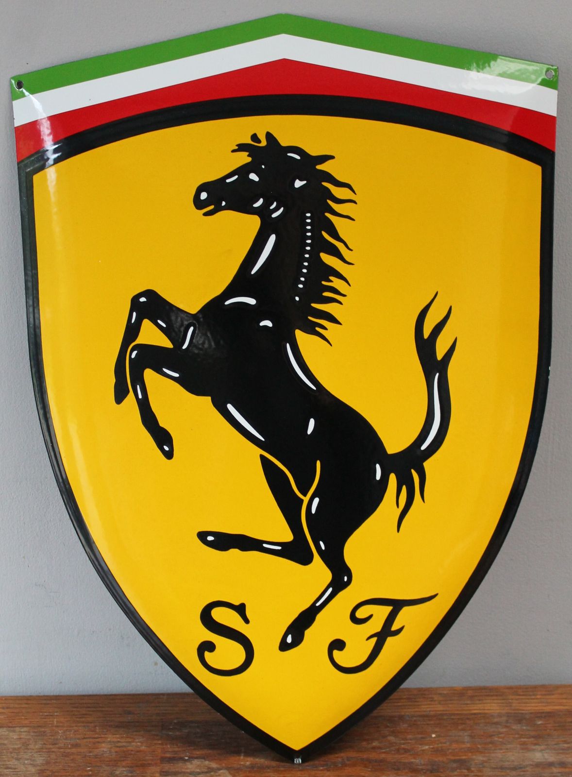 Large Ferrari Dealership Plaque Garage Showroom Auto Sign Cavallino Rampante Scuderia F1 Miglia 1000 Hublot Big Bang Art photo for sale