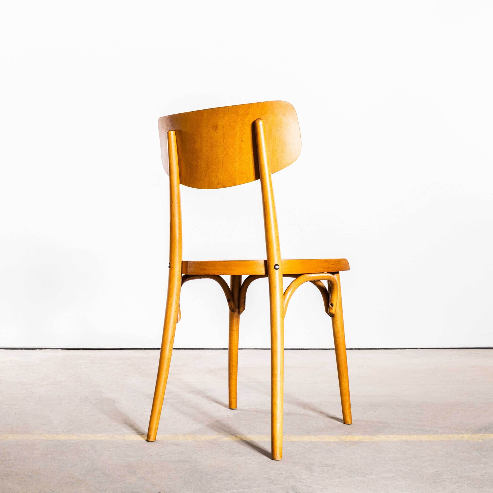 photo furniture 1960’s Honey Glossed Shield Back Dining Chairs – Set Of Four