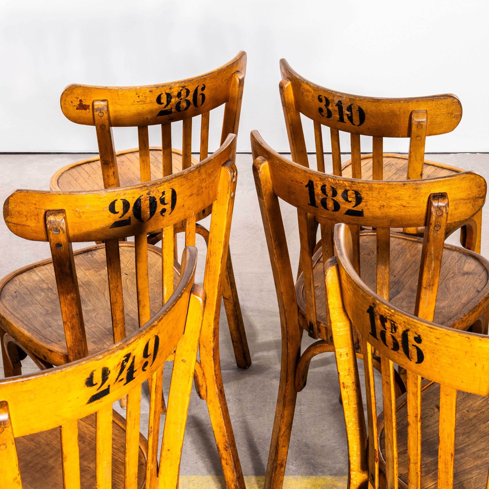 photo for sale 1950’s Baumann Blonde Oak Bentwood Dining Chair – Set Of Six