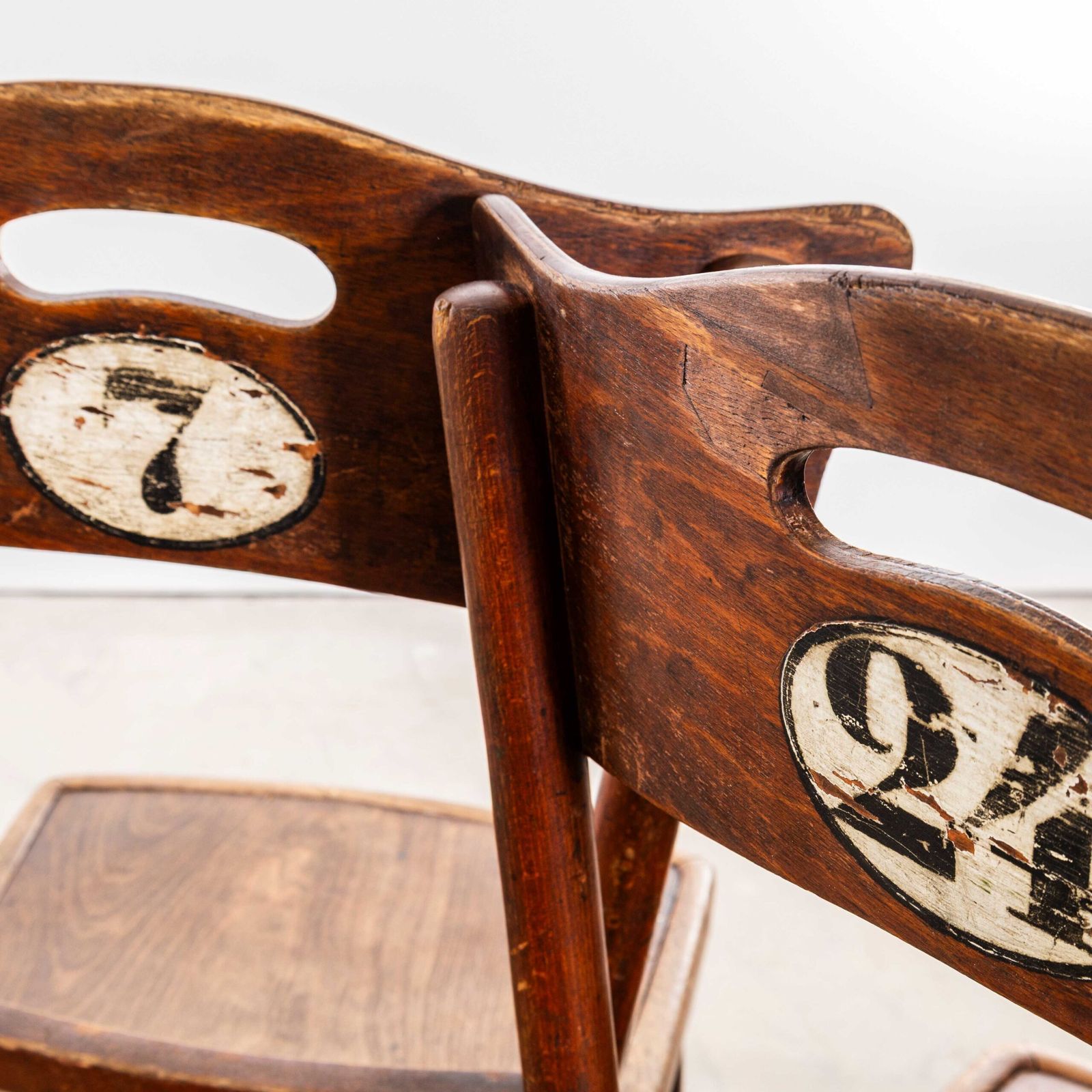 1940's Exceptional Early Bentwood Theatre Chairs   Set Of Four photo Furniture