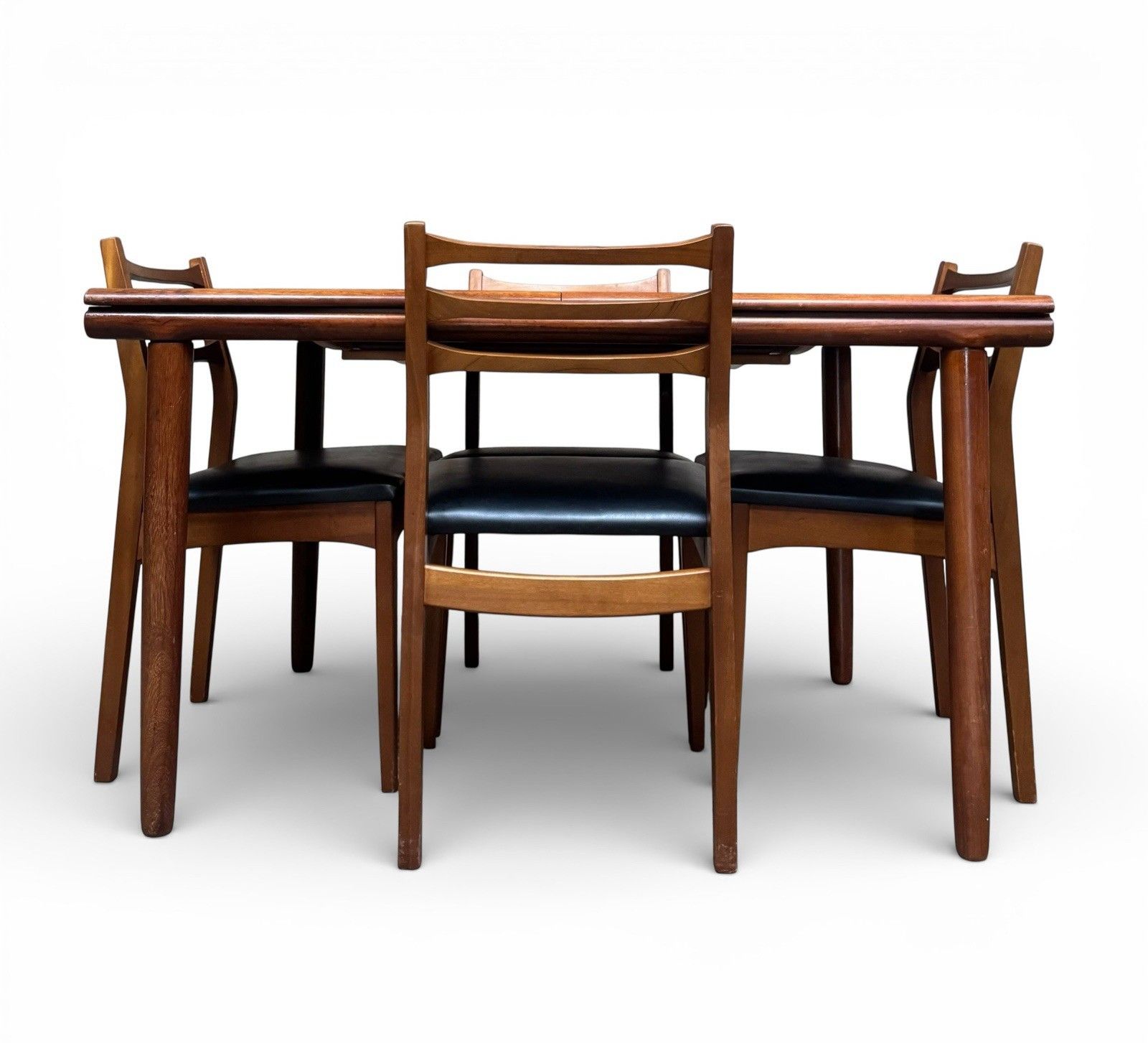 photo vinterior White And Newton Teak And Afomosia Dining Table And Four Chairs Retro C1960s