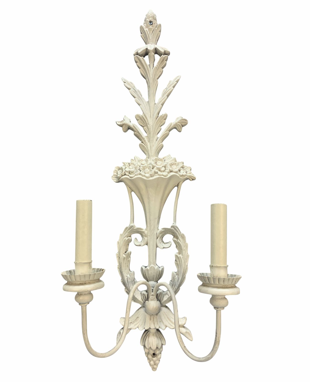 A Pair Of Large French Carved & Gessoed Wall Lights photo for sale