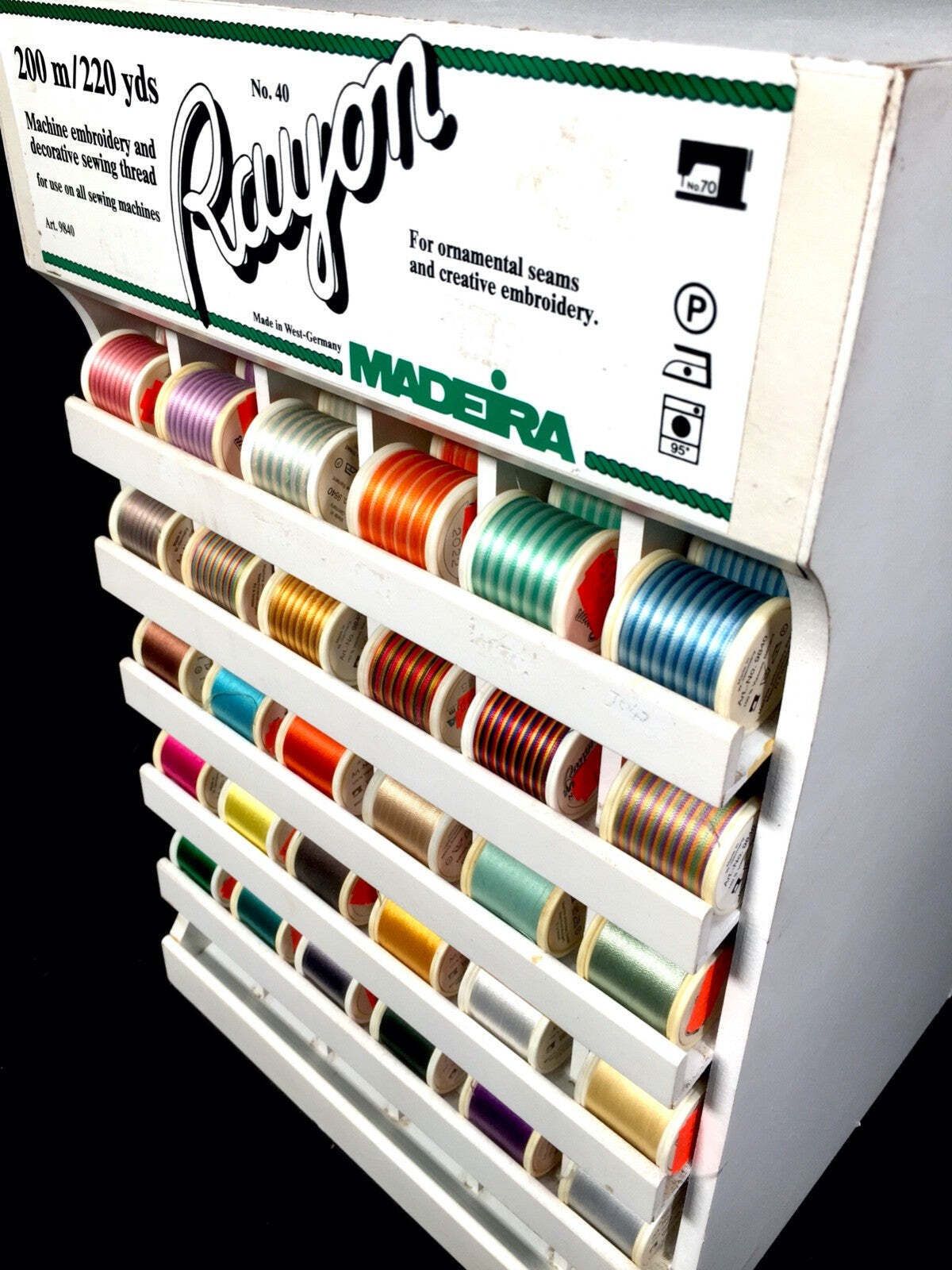 Vintage Haberdashery Madiera Cotton Thread Spool Shop Display Cabinet Dispenser photo 339.0